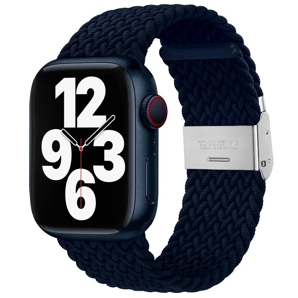 Adjustable Nylon Braided Loop Strap For Apple Watch - Wrist Drip