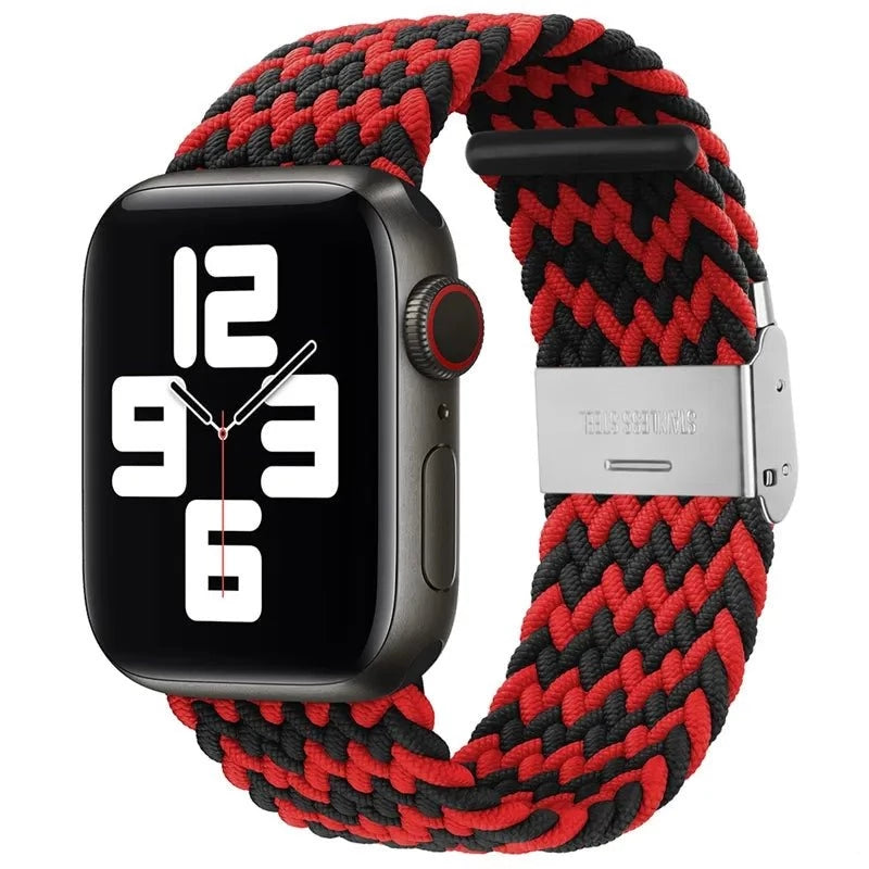 Adjustable Nylon Braided Loop Strap For Apple Watch - Wrist Drip