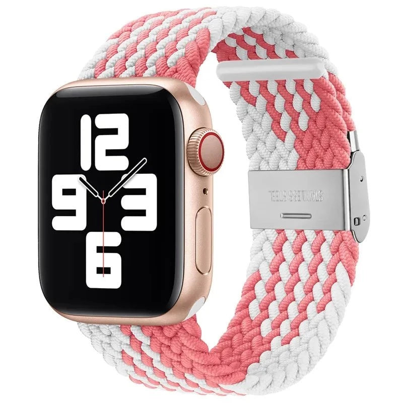 Adjustable Nylon Braided Loop Strap For Apple Watch - Wrist Drip