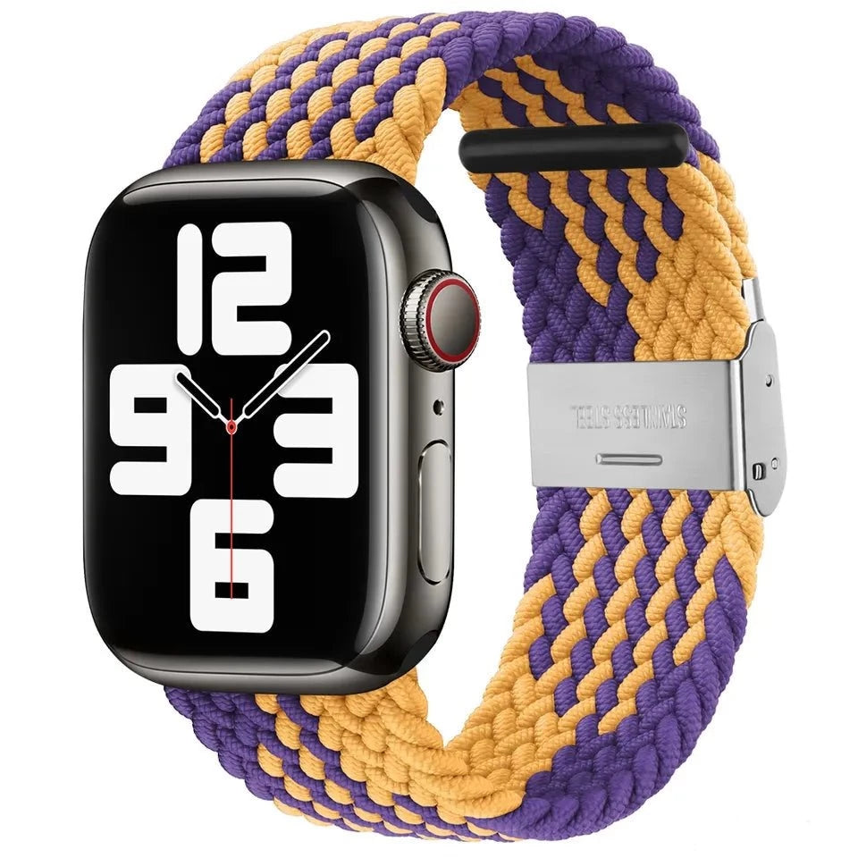 Adjustable Nylon Braided Loop Strap For Apple Watch - Wrist Drip