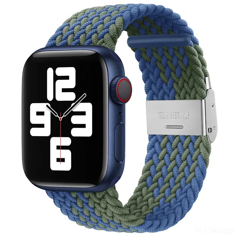 Adjustable Nylon Braided Loop Strap For Apple Watch - Wrist Drip