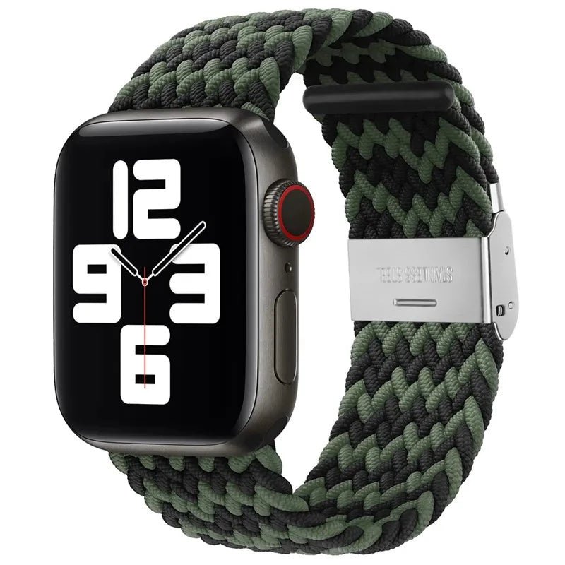 Adjustable Nylon Braided Loop Strap For Apple Watch - Wrist Drip