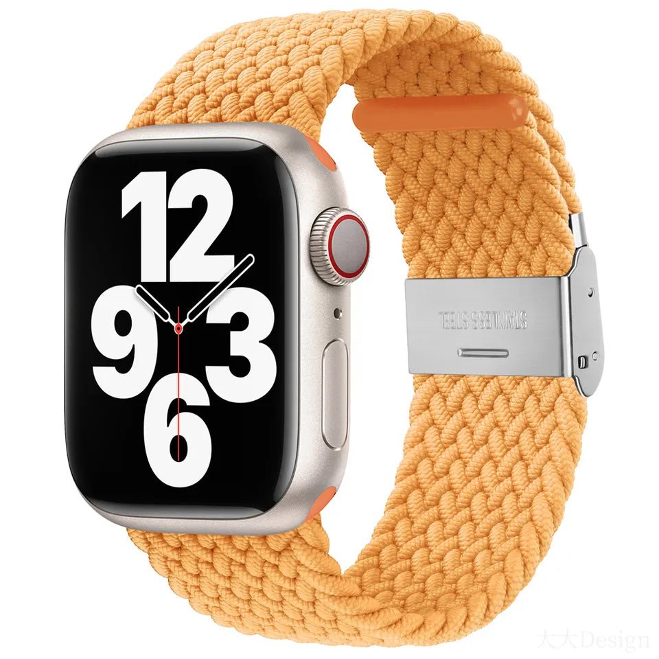 Adjustable Nylon Braided Loop Strap For Apple Watch - Wrist Drip