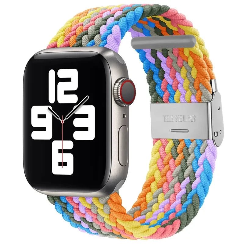 Adjustable Nylon Braided Loop Strap For Apple Watch - Wrist Drip