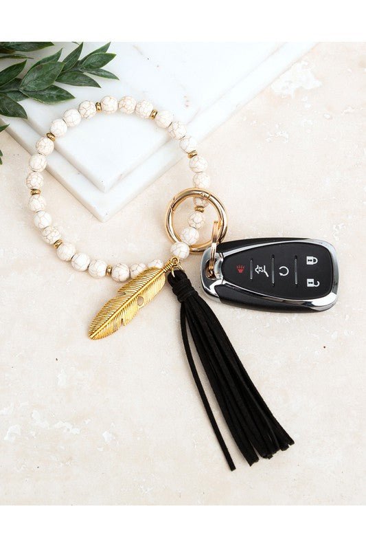 Boho Stone Key Ring Bracelet - Wrist Drip
