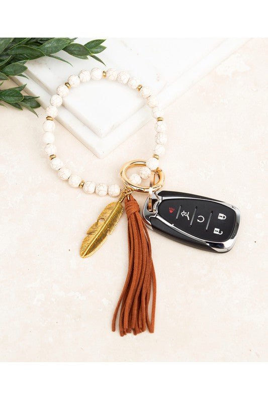Boho Stone Key Ring Bracelet - Wrist Drip