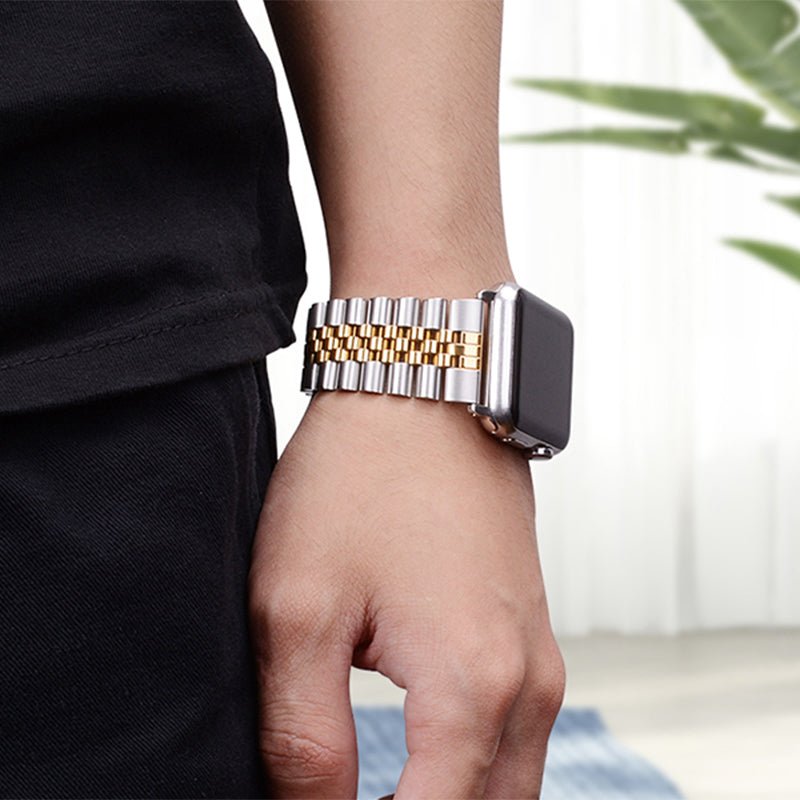 Center Loop Stainless Steel Apple Watch Band - Wrist Drip