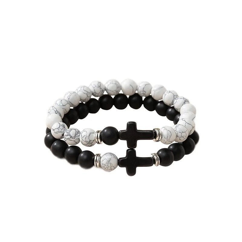 Cross Friendship/Couples Bracelet Pair - Wrist Drip