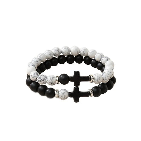 Cross Friendship/Couples Bracelet Pair - Wrist Drip