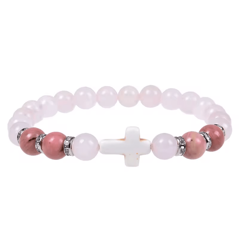 Elegant Faith Collection - Artisanal Cross Bracelets in Natural Hues - Wrist Drip