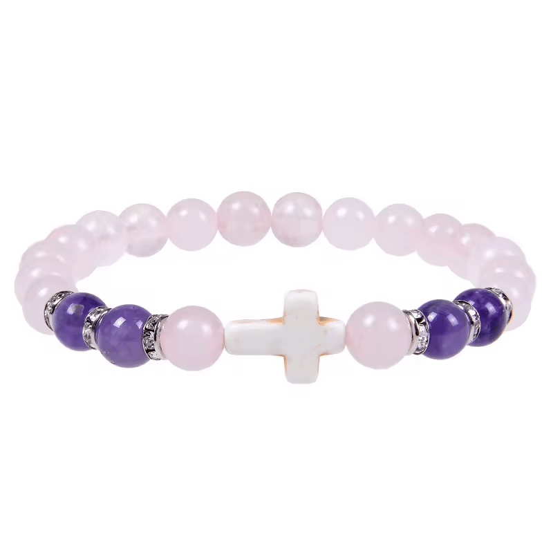 Elegant Faith Collection - Artisanal Cross Bracelets in Natural Hues - Wrist Drip