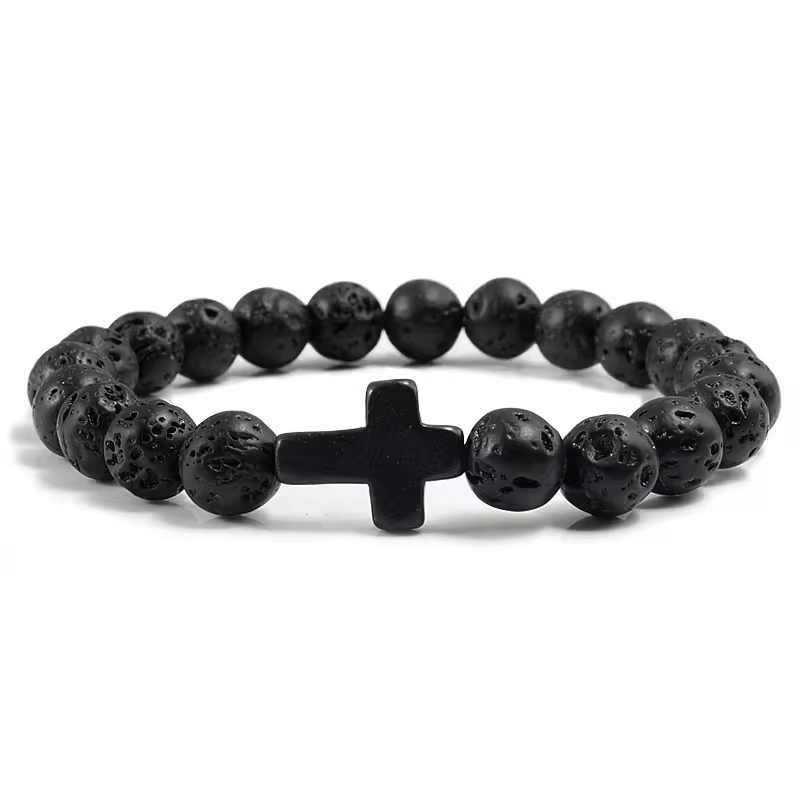 Serenity Cross Bead Bracelet - Wrist Drip