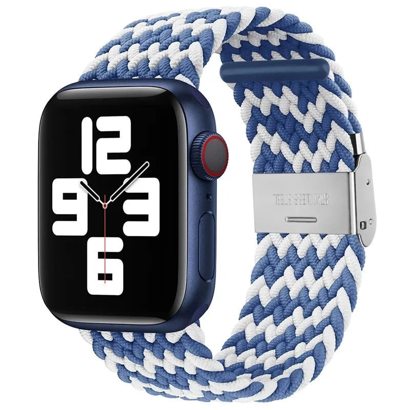 Adjustable Nylon Braided Loop Strap For Apple Watch - Wrist Drip