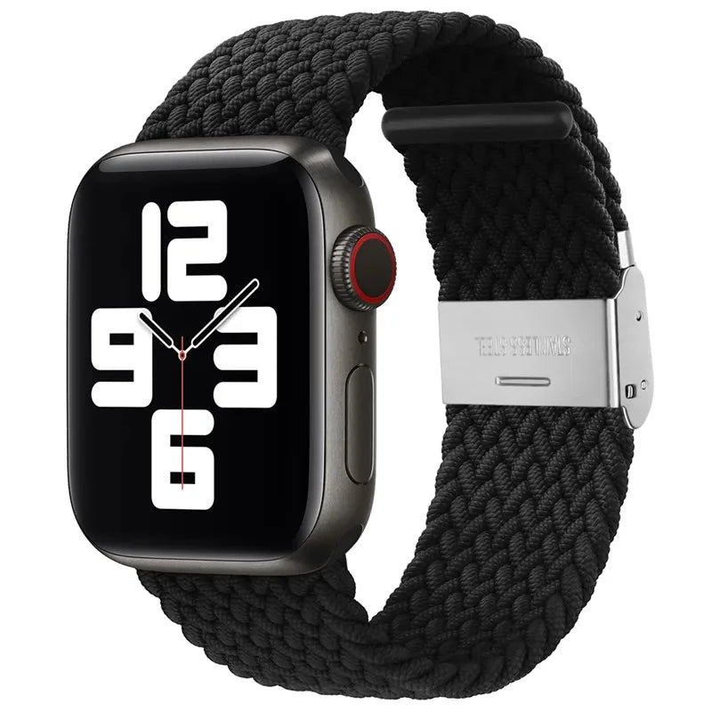 Adjustable Nylon Braided Loop Strap For Apple Watch - Wrist Drip