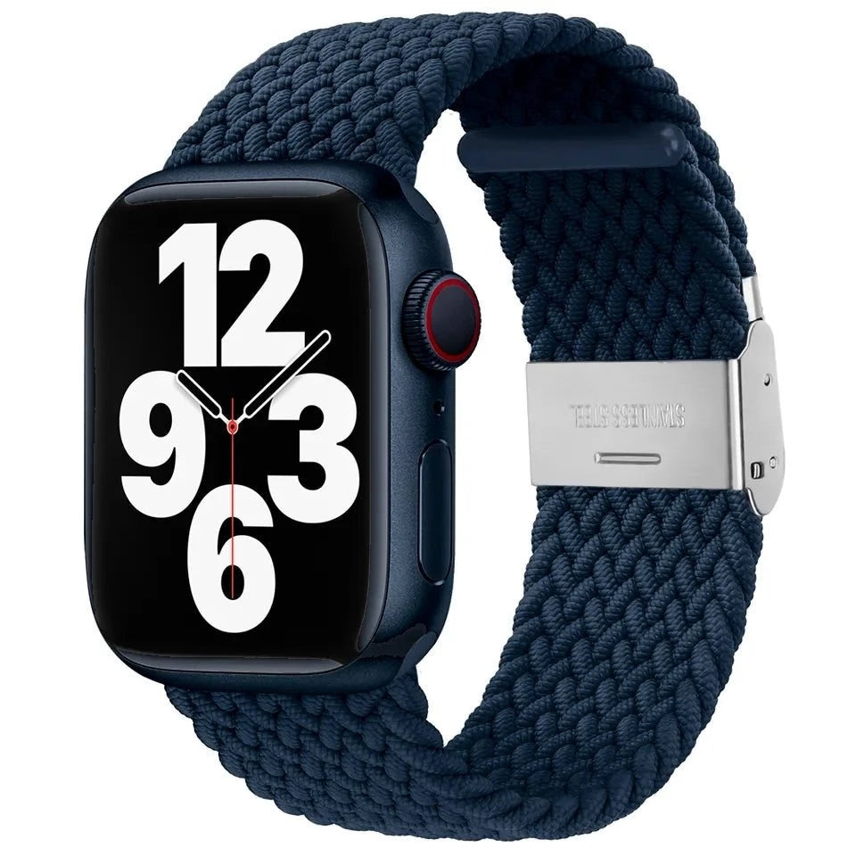 Adjustable Nylon Braided Loop Strap For Apple Watch - Wrist Drip