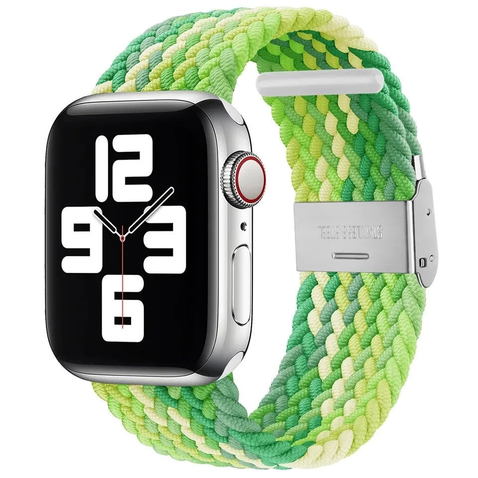 Adjustable Nylon Braided Loop Strap For Apple Watch - Wrist Drip