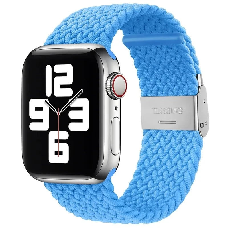 Adjustable Nylon Braided Loop Strap For Apple Watch - Wrist Drip