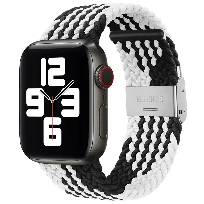 Adjustable Nylon Braided Loop Strap For Apple Watch - Wrist Drip