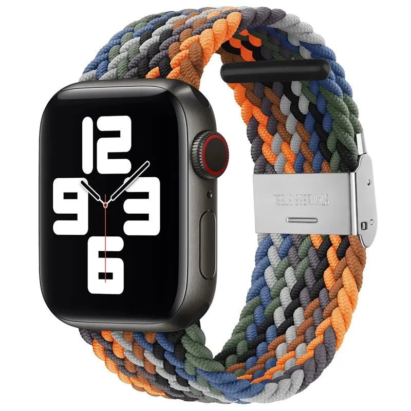 Adjustable Nylon Braided Loop Strap For Apple Watch - Wrist Drip