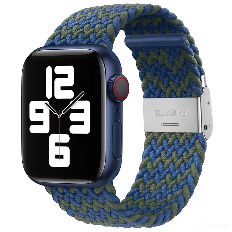 Adjustable Nylon Braided Loop Strap For Apple Watch - Wrist Drip