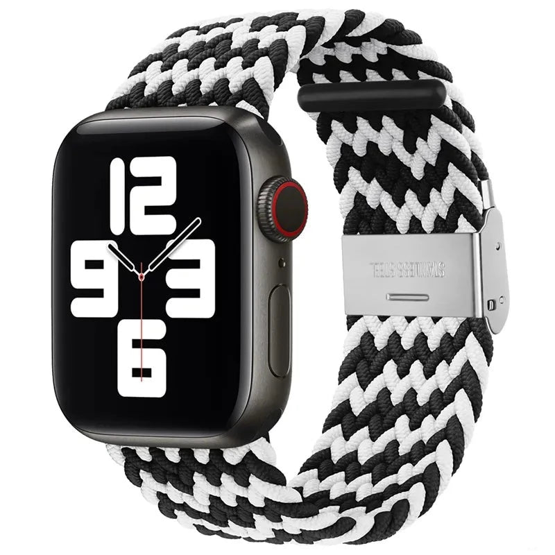 Adjustable Nylon Braided Loop Strap For Apple Watch - Wrist Drip