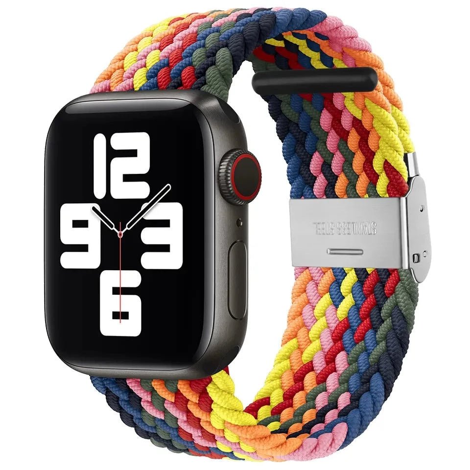 Adjustable Nylon Braided Loop Strap For Apple Watch - Wrist Drip