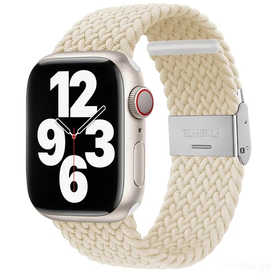 Adjustable Nylon Braided Loop Strap For Apple Watch - Wrist Drip