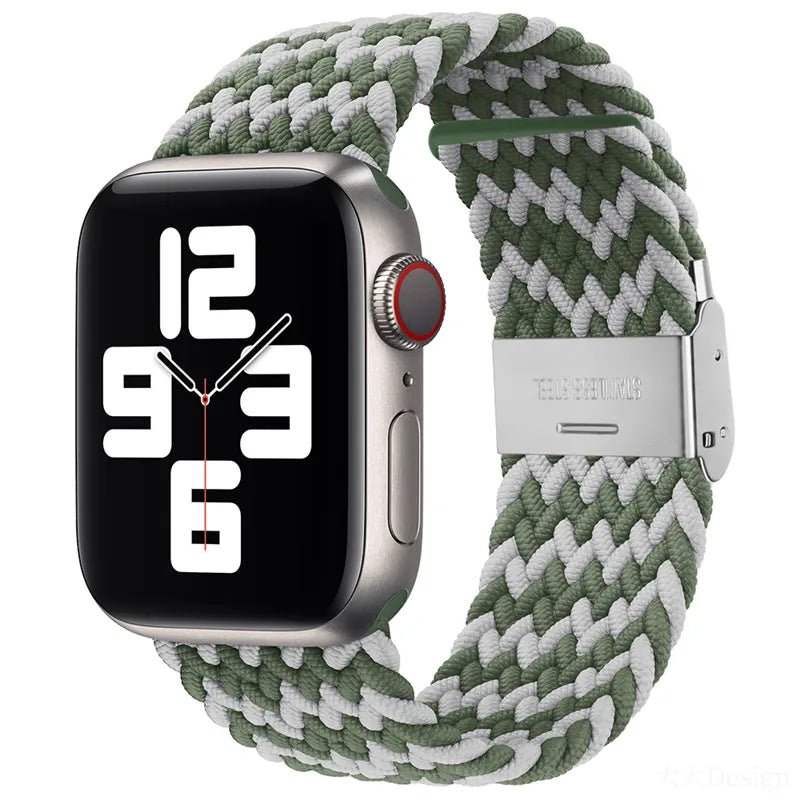 Adjustable Nylon Braided Loop Strap For Apple Watch - Wrist Drip