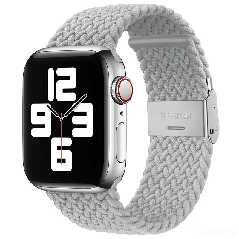 Adjustable Nylon Braided Loop Strap For Apple Watch - Wrist Drip