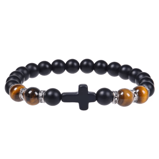 Elegant Faith Collection - Artisanal Cross Bracelets in Natural Hues - Wrist Drip